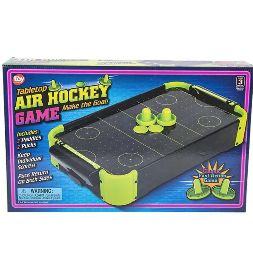 Tabletop Mini Ice Hockey Game, Includes 2 Goals, 2 Sticks, and 2