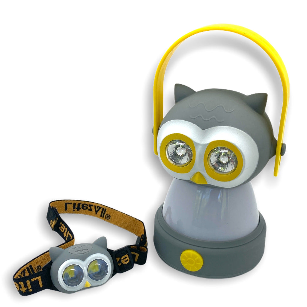 LitezAll Owl Themed Headlamp and Lantern Combo